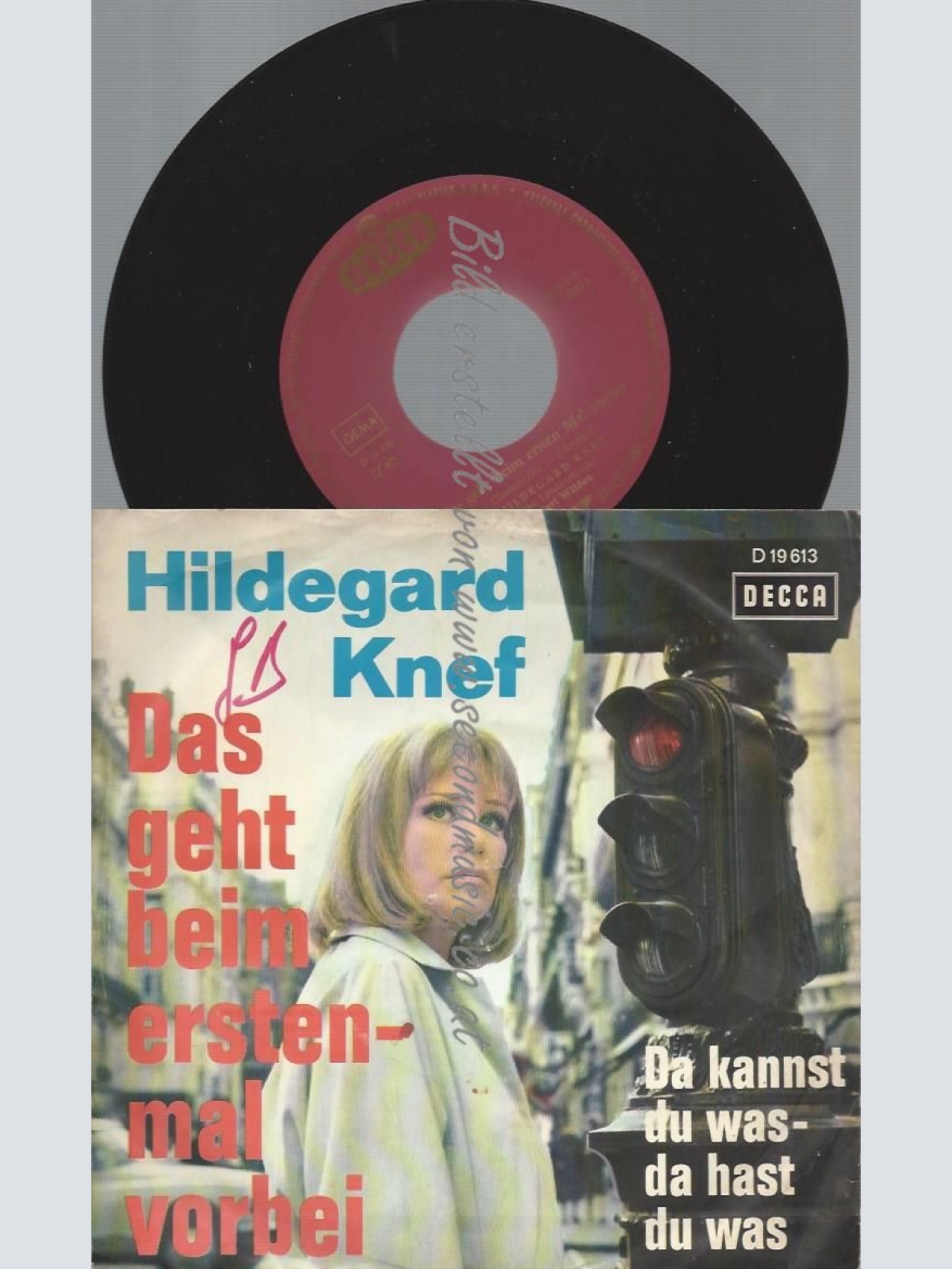 7"   Hildegard Knef  Das Geht Beim Ersten Mal Vorbei