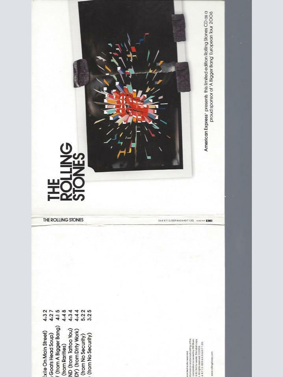 CD-- The Rolling Stones – 'A Bigger Bang' European Tour 2006 Sampler