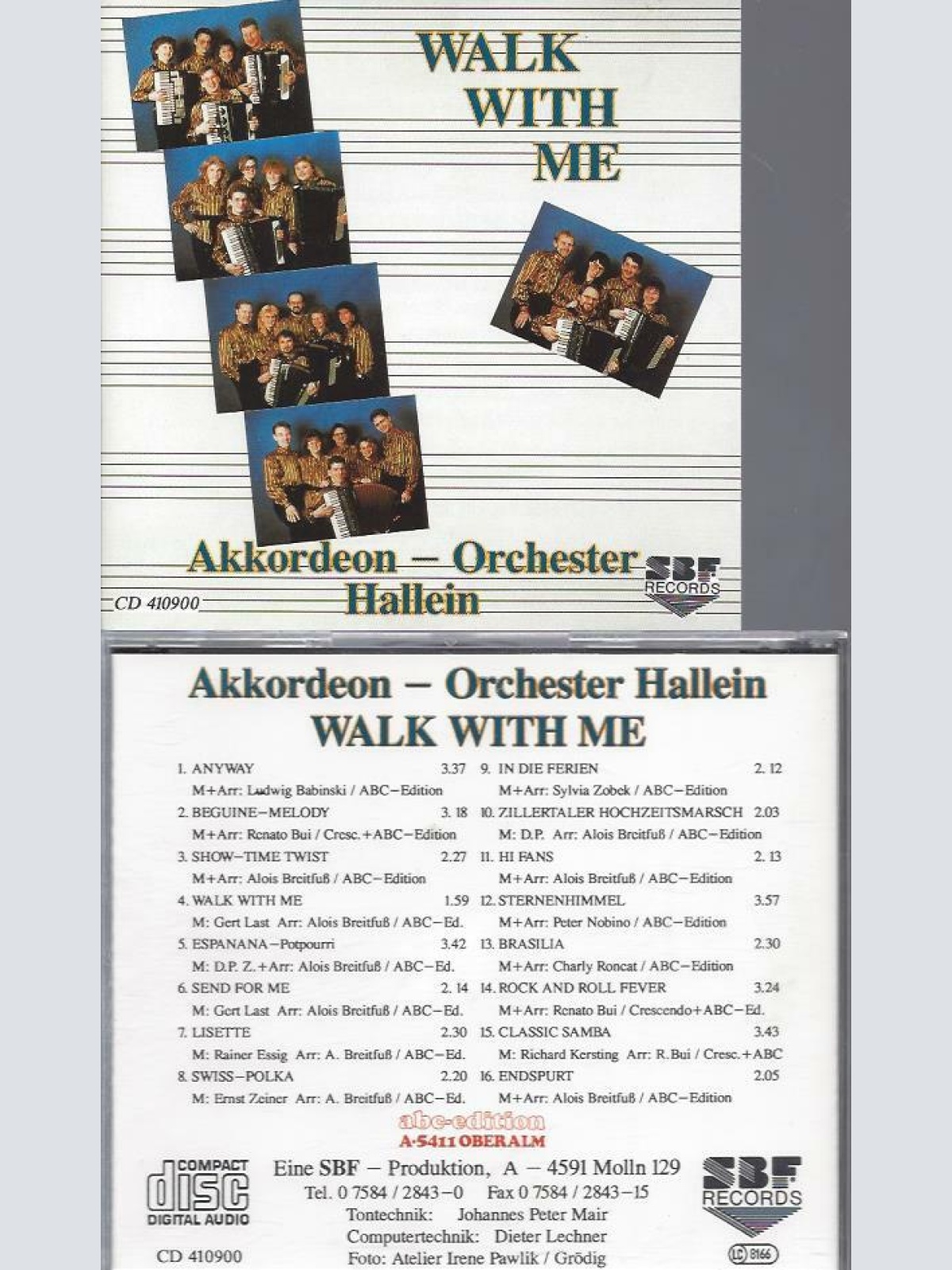 CD- Akkordeon Orchester Hallein Walk with me