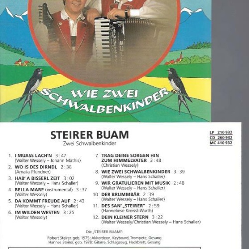 CD- Steirer Buam Wie zwei Schwalbenkinder