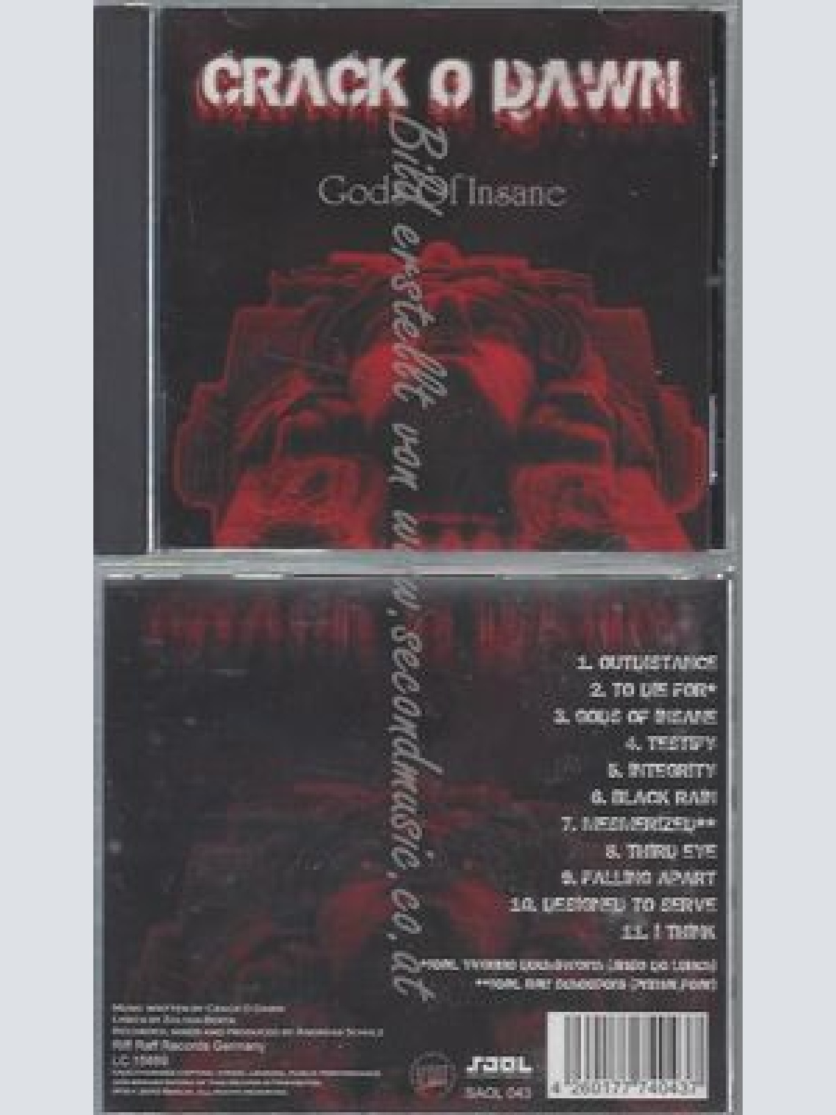 CD--CRACK O DAWN--GODS OF INSANE