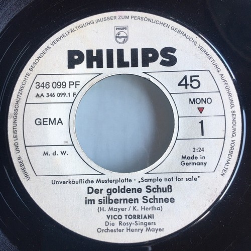 7", Single, Mono, Promo Vico Torriani - Der Goldene Schuß Im Silbernen Schnee