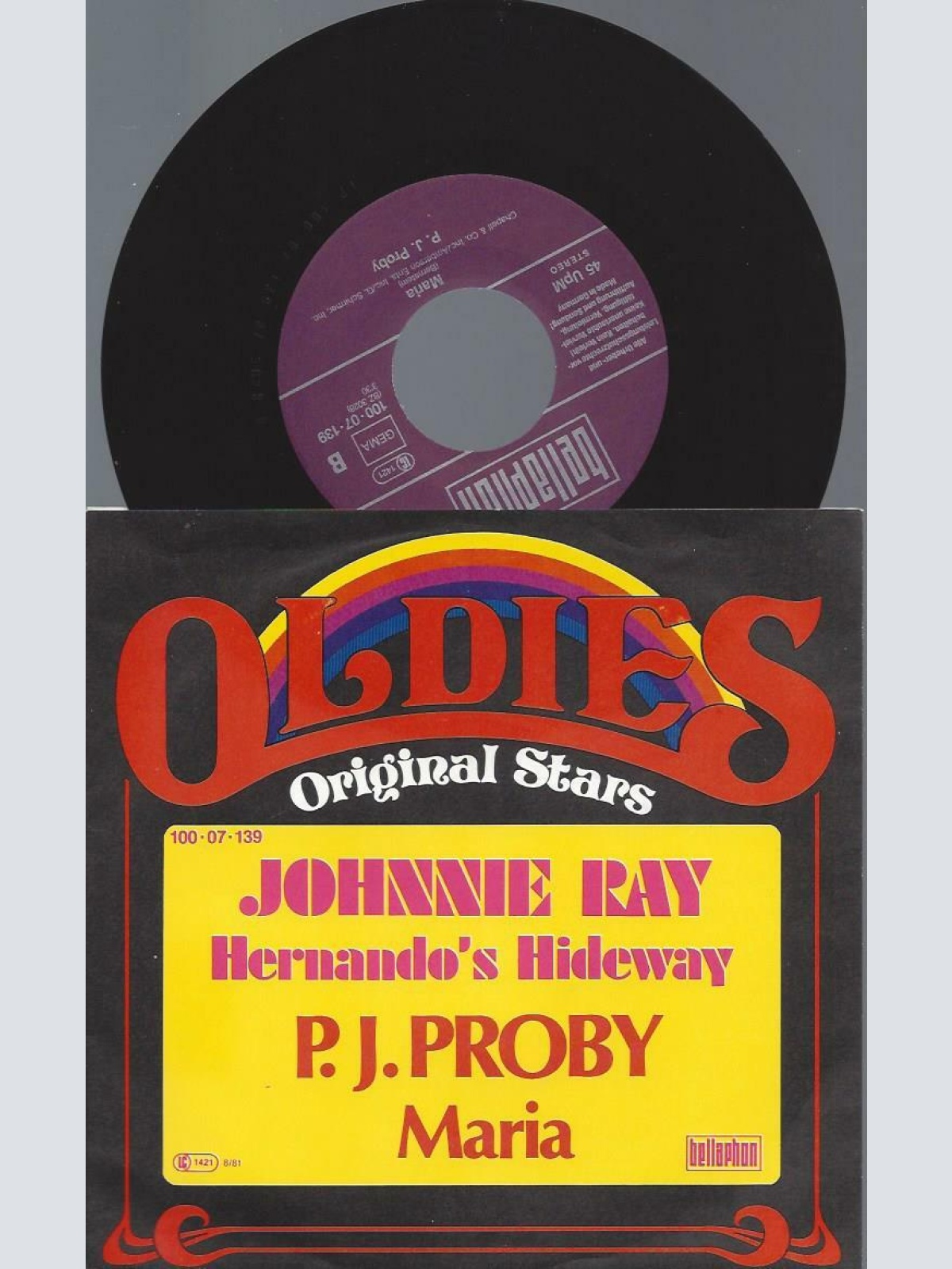 7"     Johnnie Ray / P.J. Proby  Hernando's Hideway / Maria