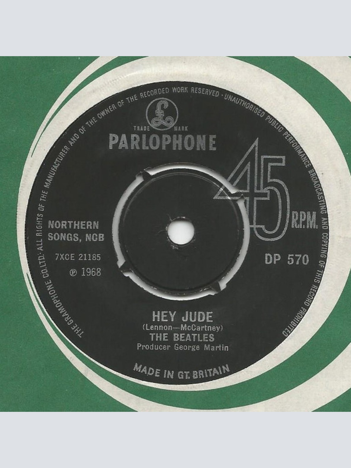 The Beatles - Hey Jude  (7", Single, Exp)