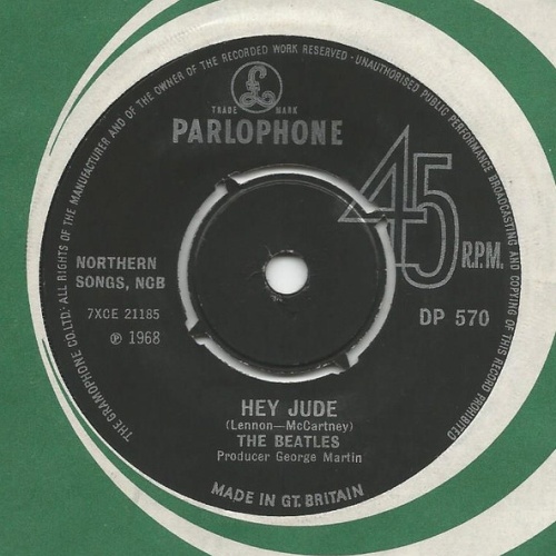 The Beatles - Hey Jude  (7", Single, Exp)