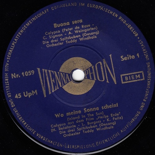 Die 3 Spitzbuben / Margrit Sörensen / Gert Morell - Buona Sera / Wo Meine Son...