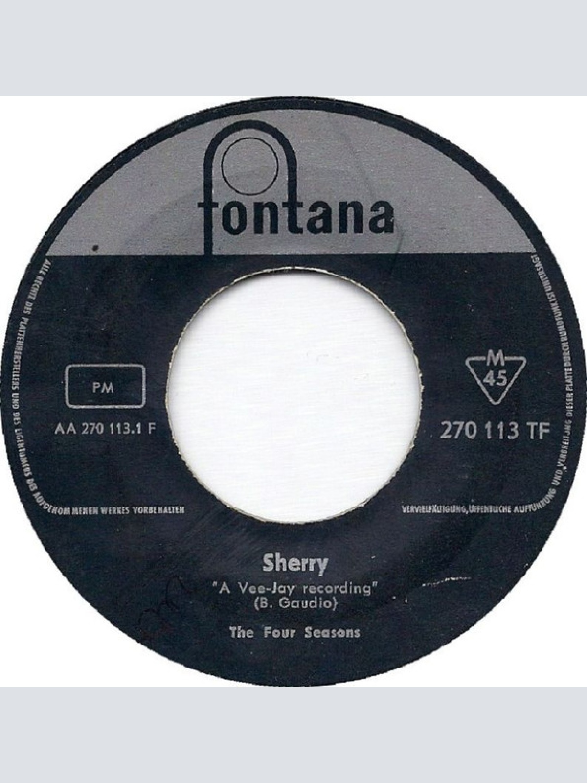 The Four Seasons - Sherry (7", Single)