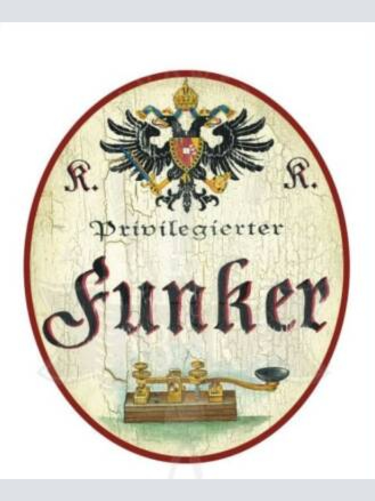 Kuk nostalgie holzschild privilegierter funker