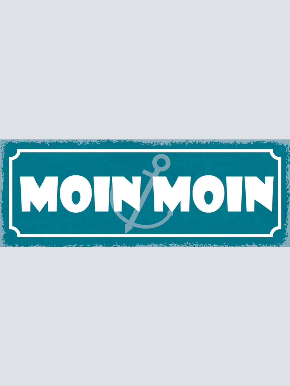 Schild Moin Moin Guten Morgen Hallo Gruß Nord Deutschland 27x10 Blech od.Holz