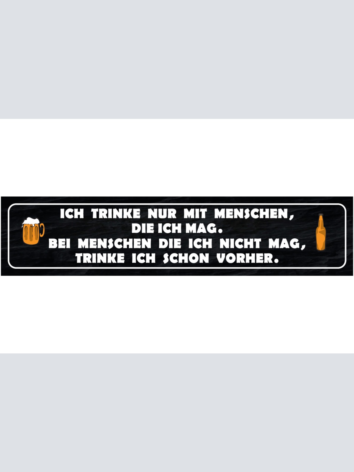 Schild Trinken Menschen Mögen Alkohol Bier Glas Lokal Bar 46 x 10 Blech od. Holz