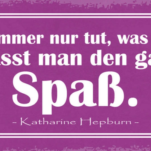 Schild Wenn Man Immer Nur Tut Was Sich Gehört Verpasst Man Den Ganzen Spaß 27x10