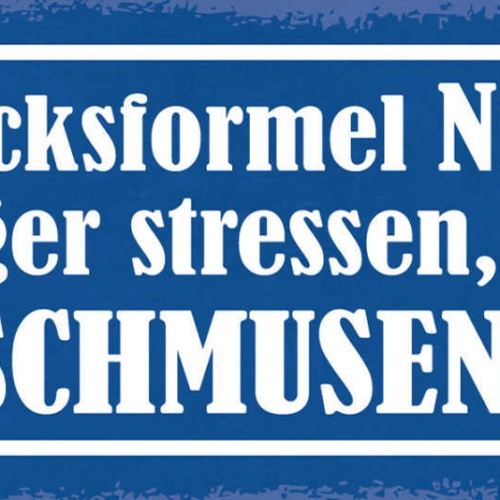 Schild Glücksformel Nr1 Weniger Stressen Mehr Schmusen Liebe 27x10 Blech od.Holz