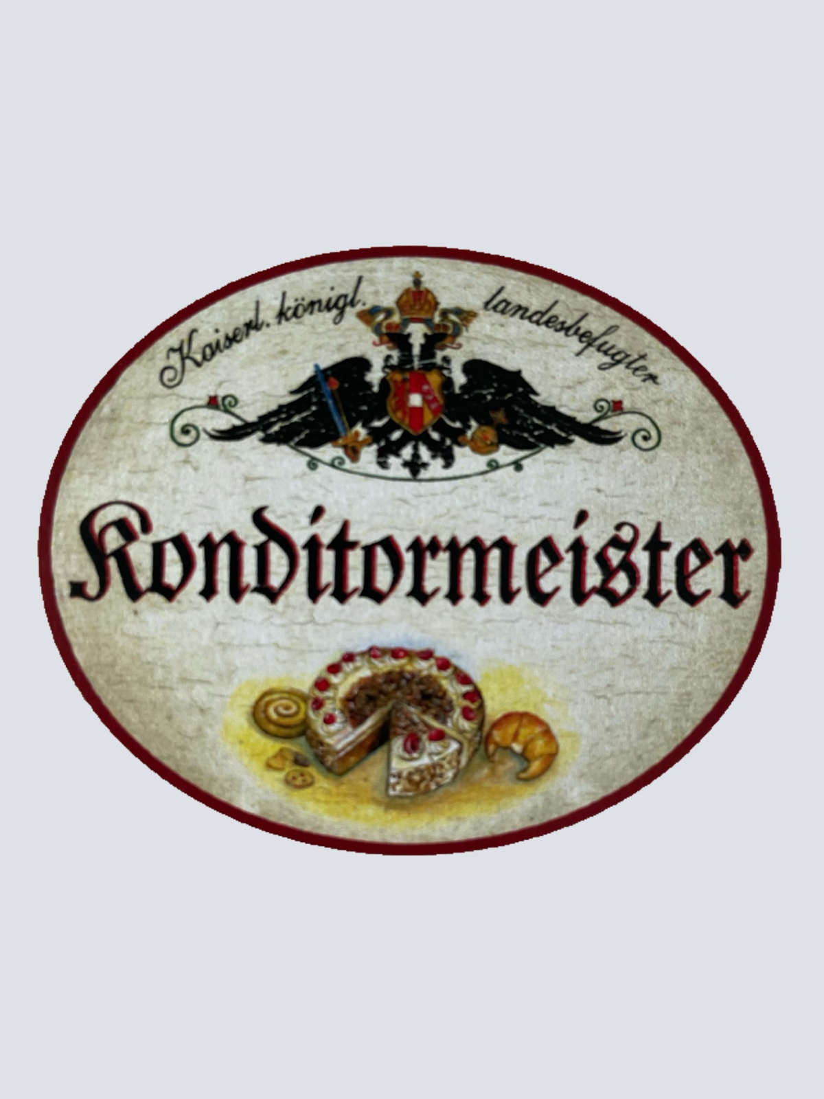 KuK Nostalgie Holzschild Landesbefugter Konditormeister Konditor Schild