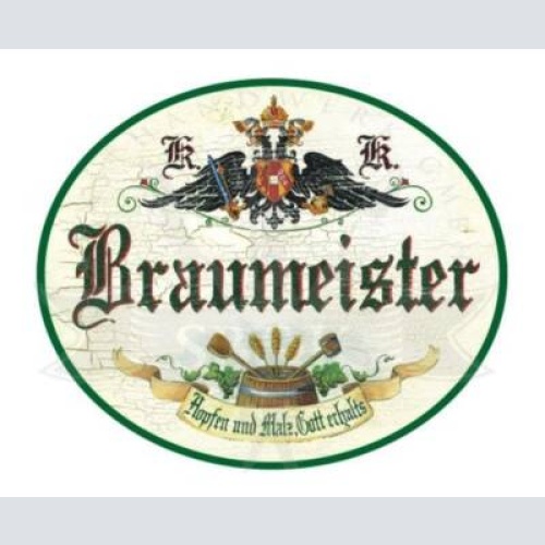 Kuk nostalgie holzschild braumeister