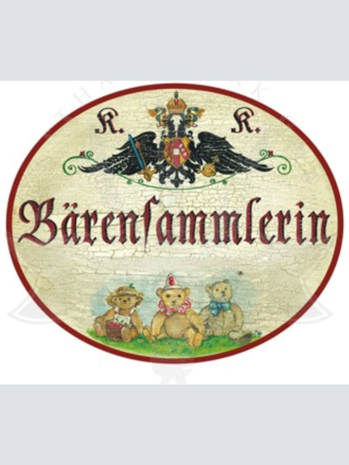 KuK Nostalgie Holzschild Bärensammlerin