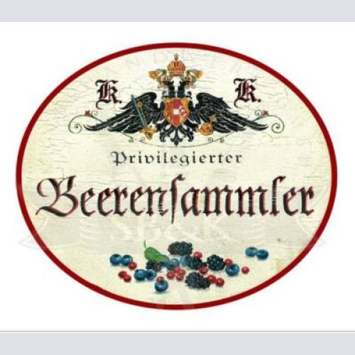 Kuk nostalgie holzschild privilegierter beerensammler