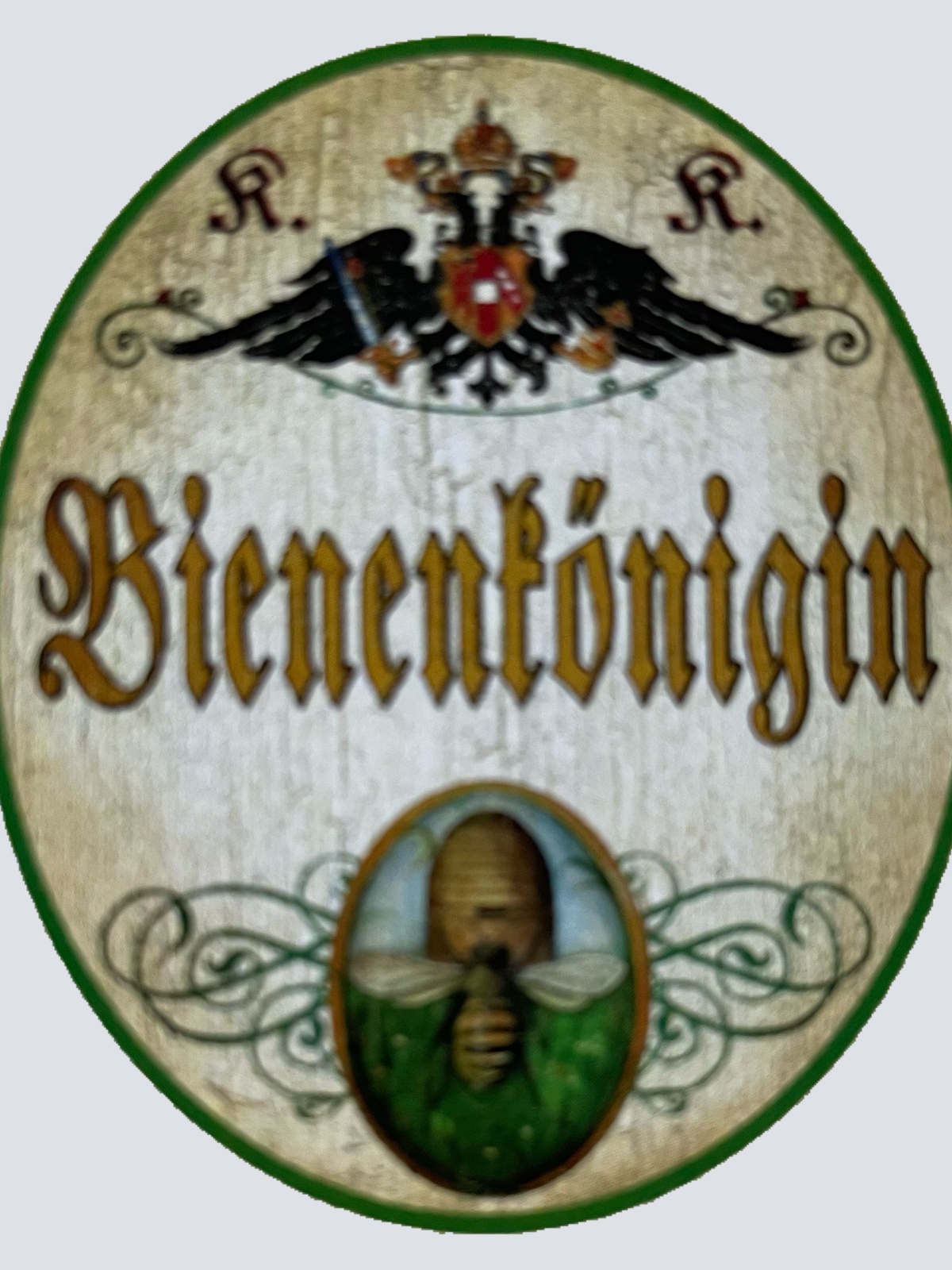 KuK Nostalgie Holzschild Bienenkönigin Imker Bienen Züchter Honig Schild