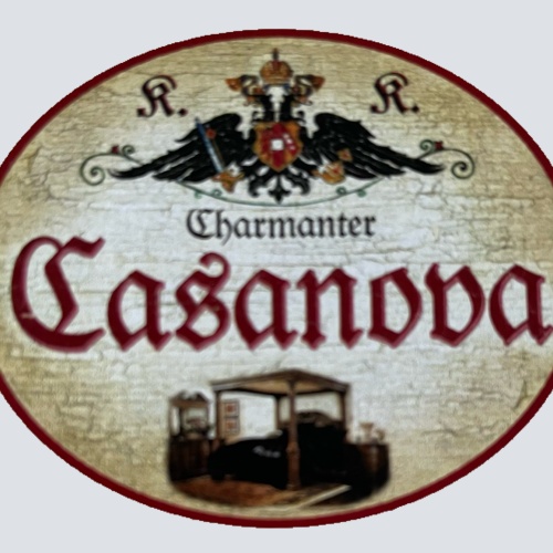 KuK Nostalgie Holzschild Charmanter Casanova Frauenheld Aufreißer Gigolo Schild