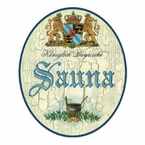 Nostalgie holzschild bayern königlich bayerische sauna