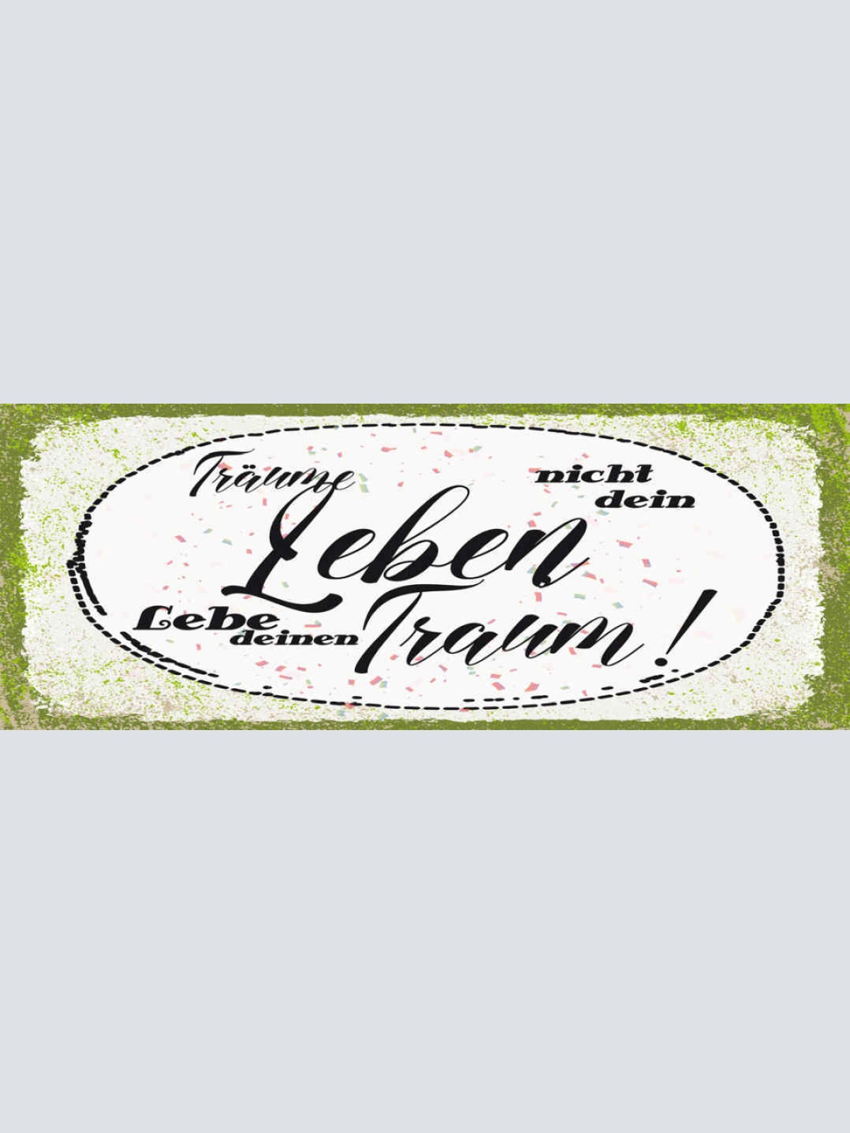 Schild Träume Nicht Dein Leben Lebe Deinen Traum Wunsch 27x10 Blech od.Holz