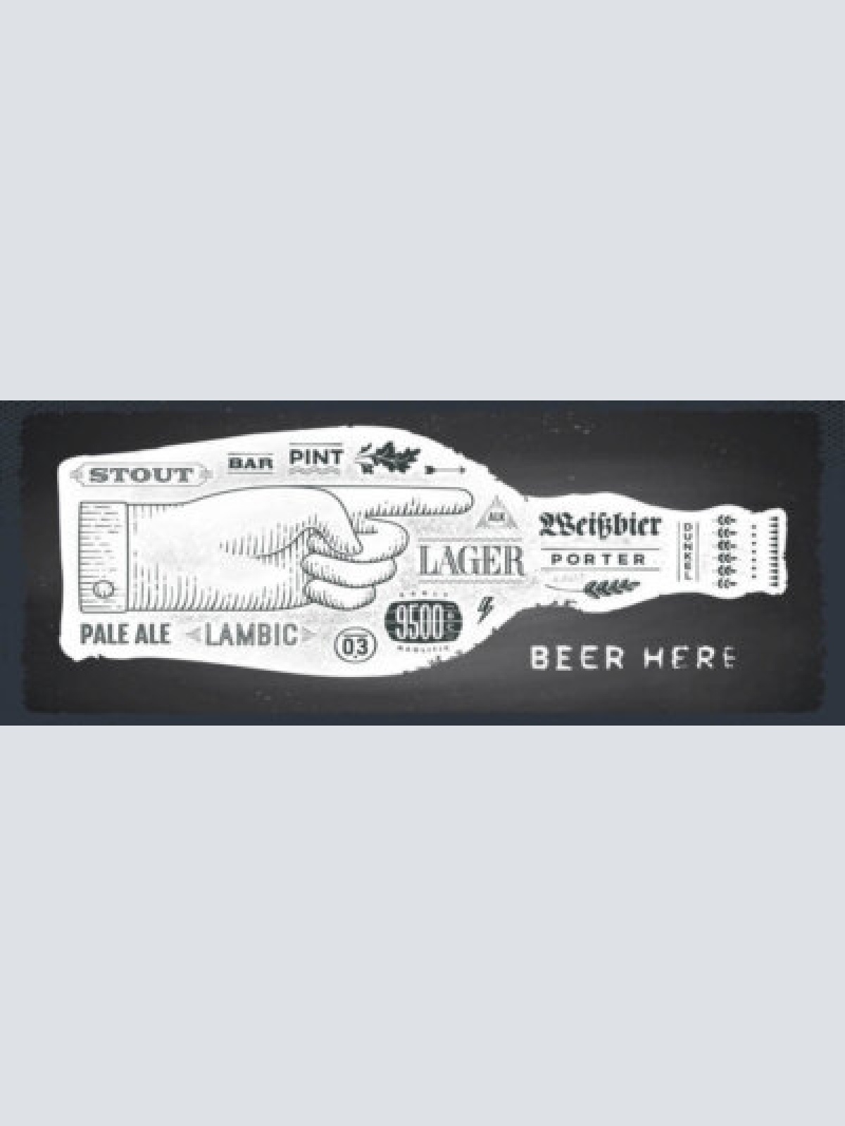 Schild beer here weiß bier lager bar pint pale ale alkohol 27x10 blech od.holz