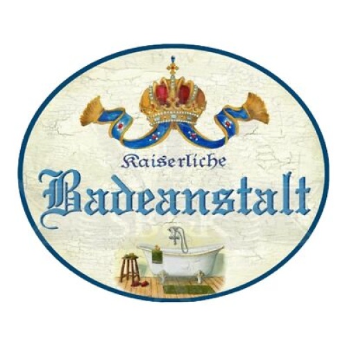 Nostalgie Holzschild kaiserliche  Badeanstalt Bad Badezimmer