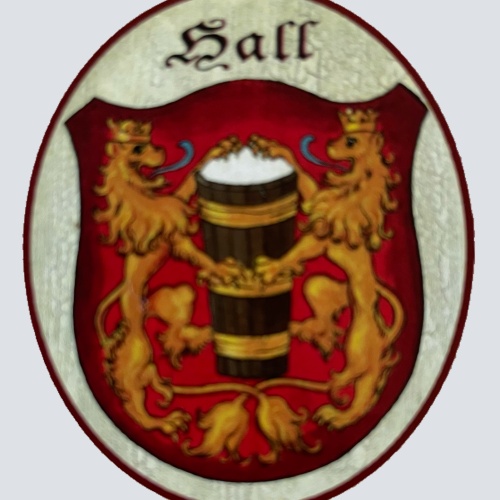 Nostalgie Holzschild Hall Tirol Wappen Österreich Schild