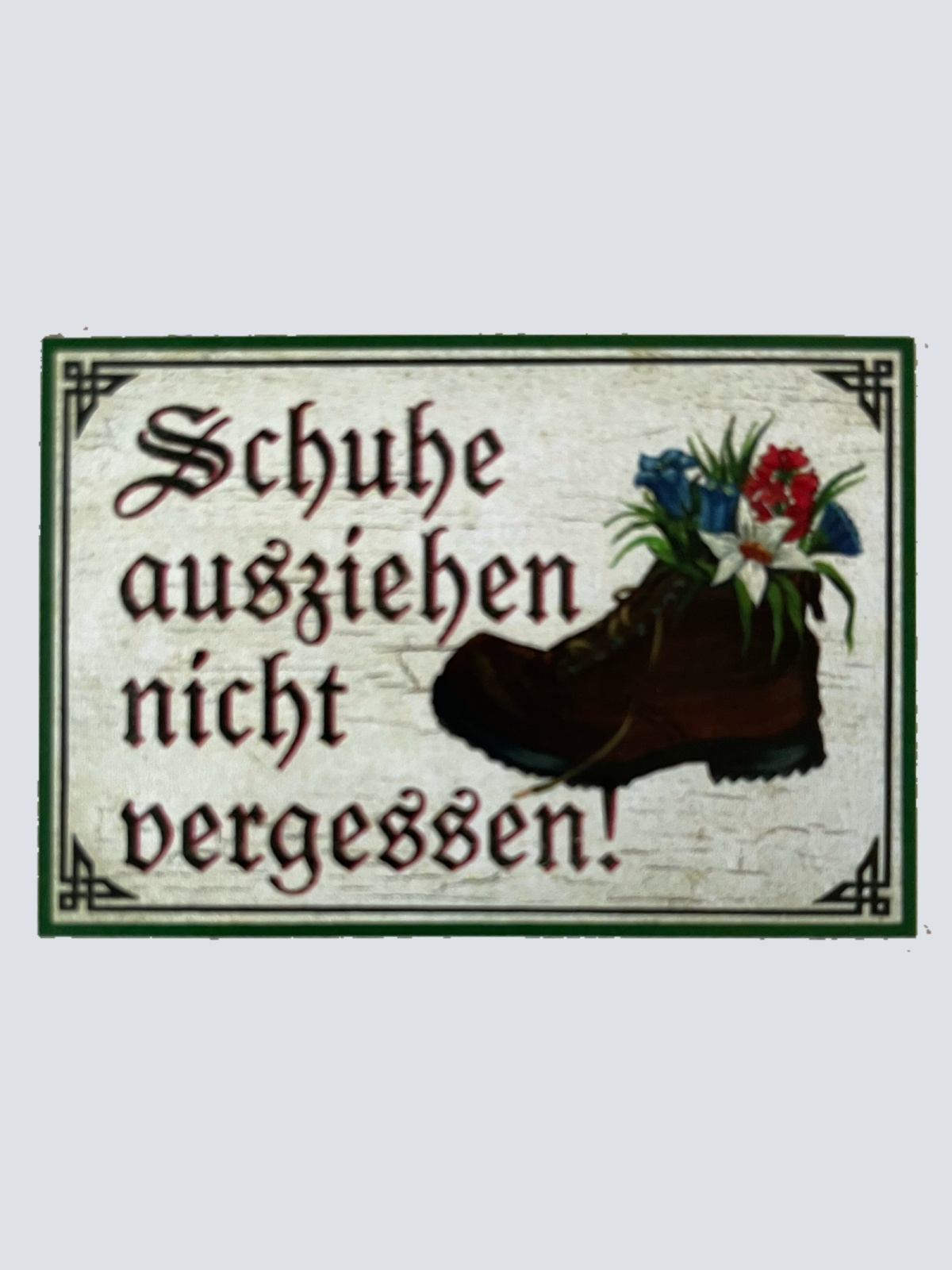 Nostalgie Holzschild Schuhe Ausziehen Nicht Vergessen Wohnung Haus Schild