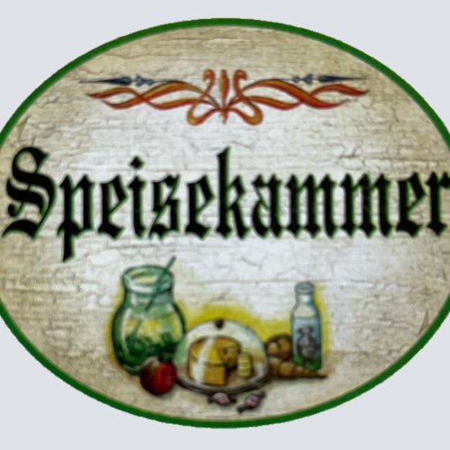 Nostalgie Holzschild Speisekammer Vorratskammer Speis Lebensmittel Schild