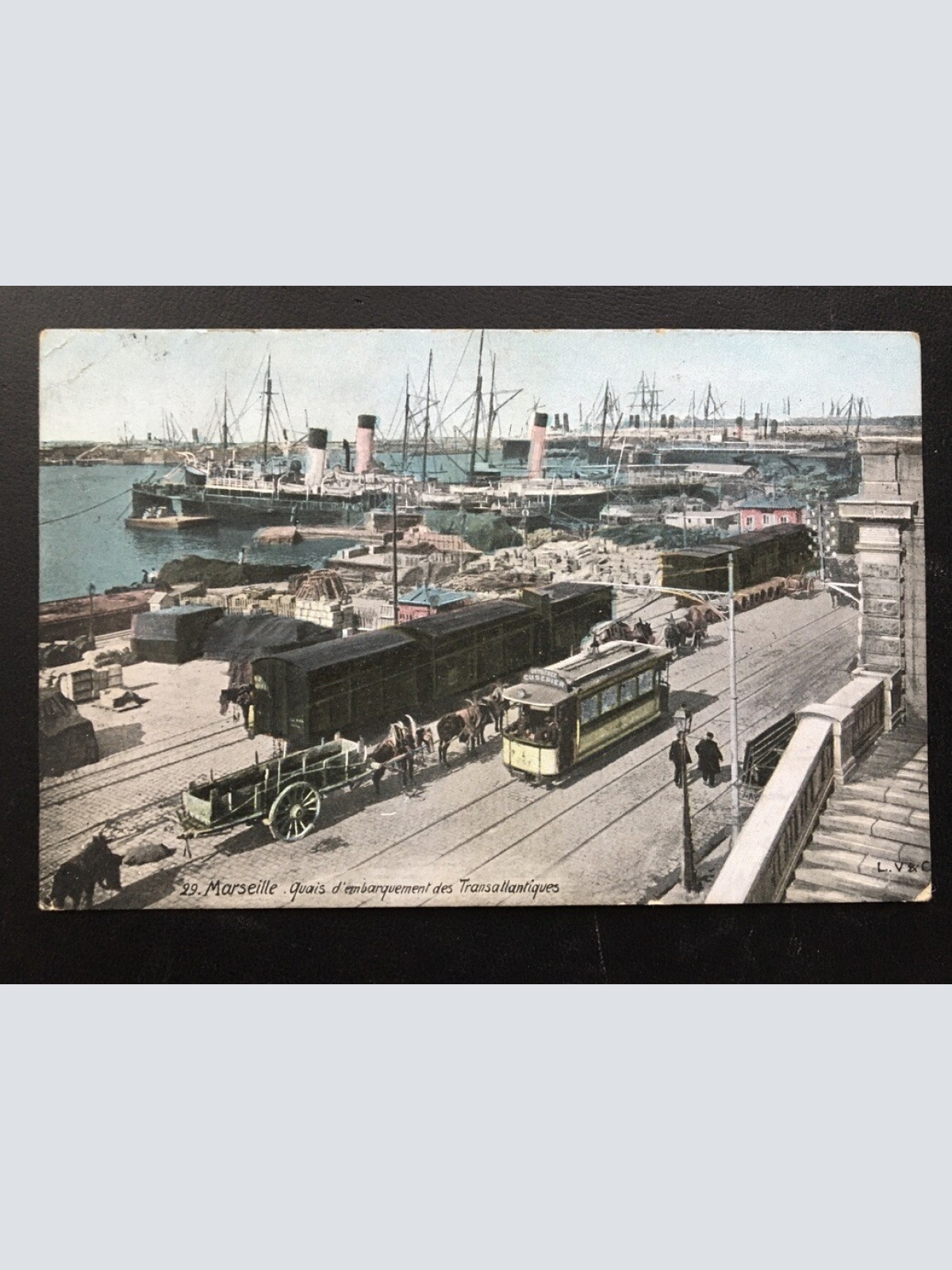 Marseille - Einschiffungsdocks - Schiffe Strassenbahn - Frankreich 400353 TH F