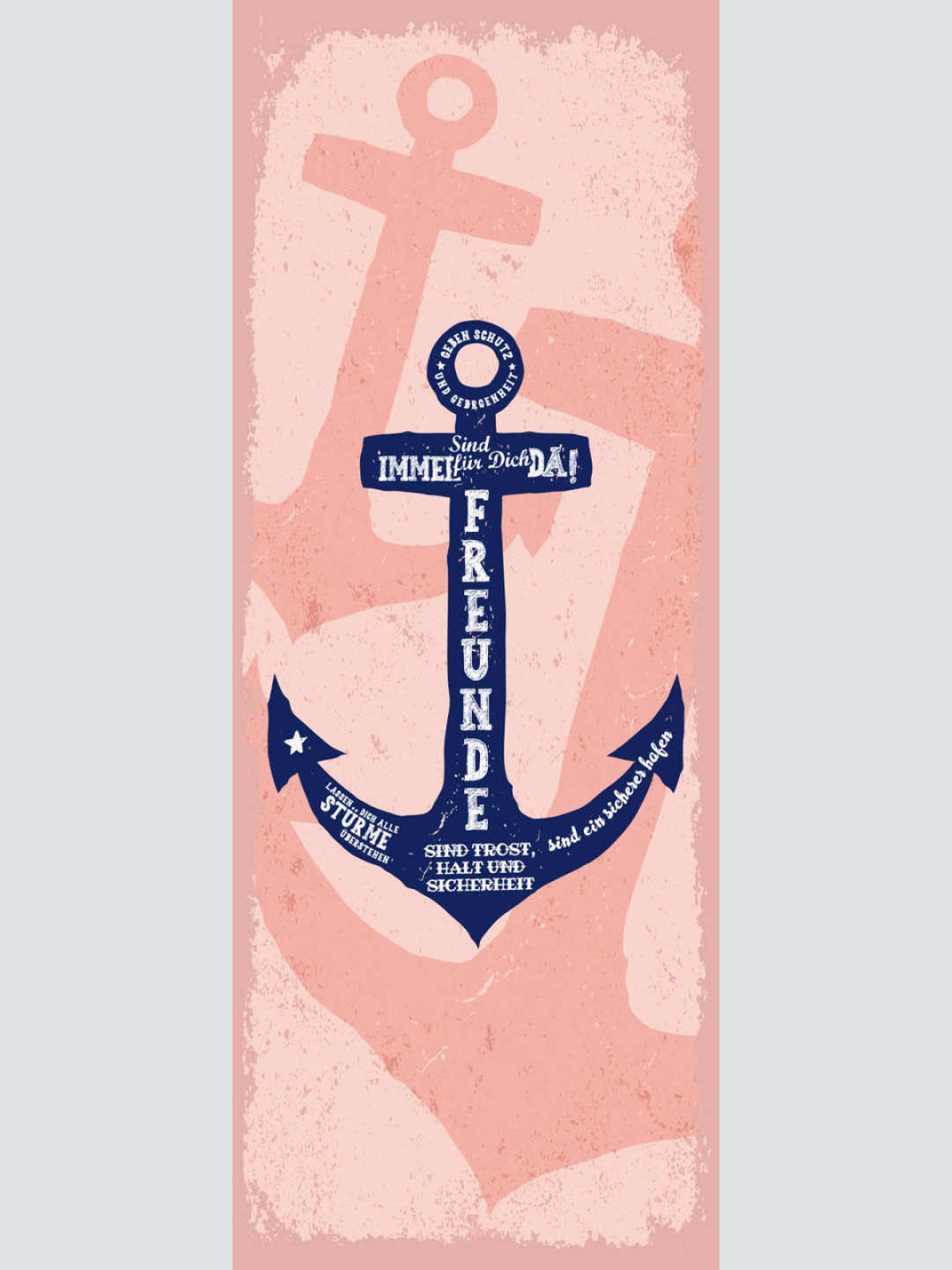 Schild Freunde Sind Trost Halt Sicherheit Immer Für Dich Da 27x10 Blech od.Holz