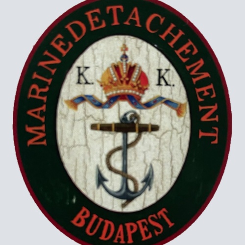 Nostalgie Holzschild KuK Marinedetachement Budapest Österreich Ungarn Schild