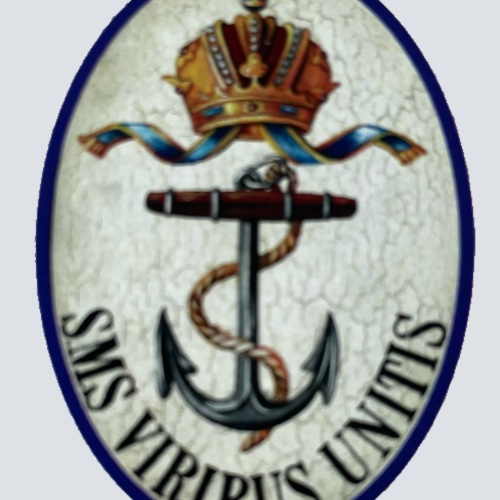 KuK Nostalgie Holzschild SMS Viribus Unitis Schiff Schlachtschiff Marine Schild