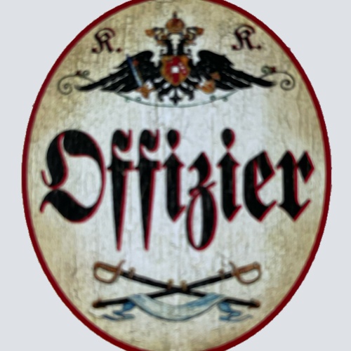 KuK Nostalgie Holzschild Offizier Bundeswehr Bundesheer Militär Soldaten Schild