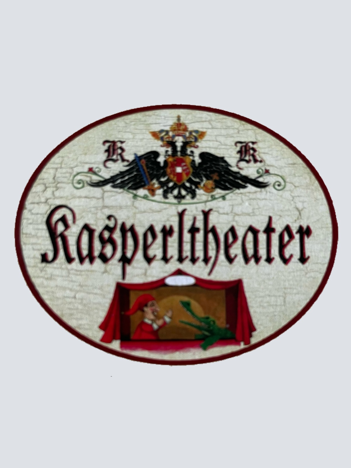 KuK Nostalgie Holzschild Kasperltheater Kasperl Puppen Theater Schild