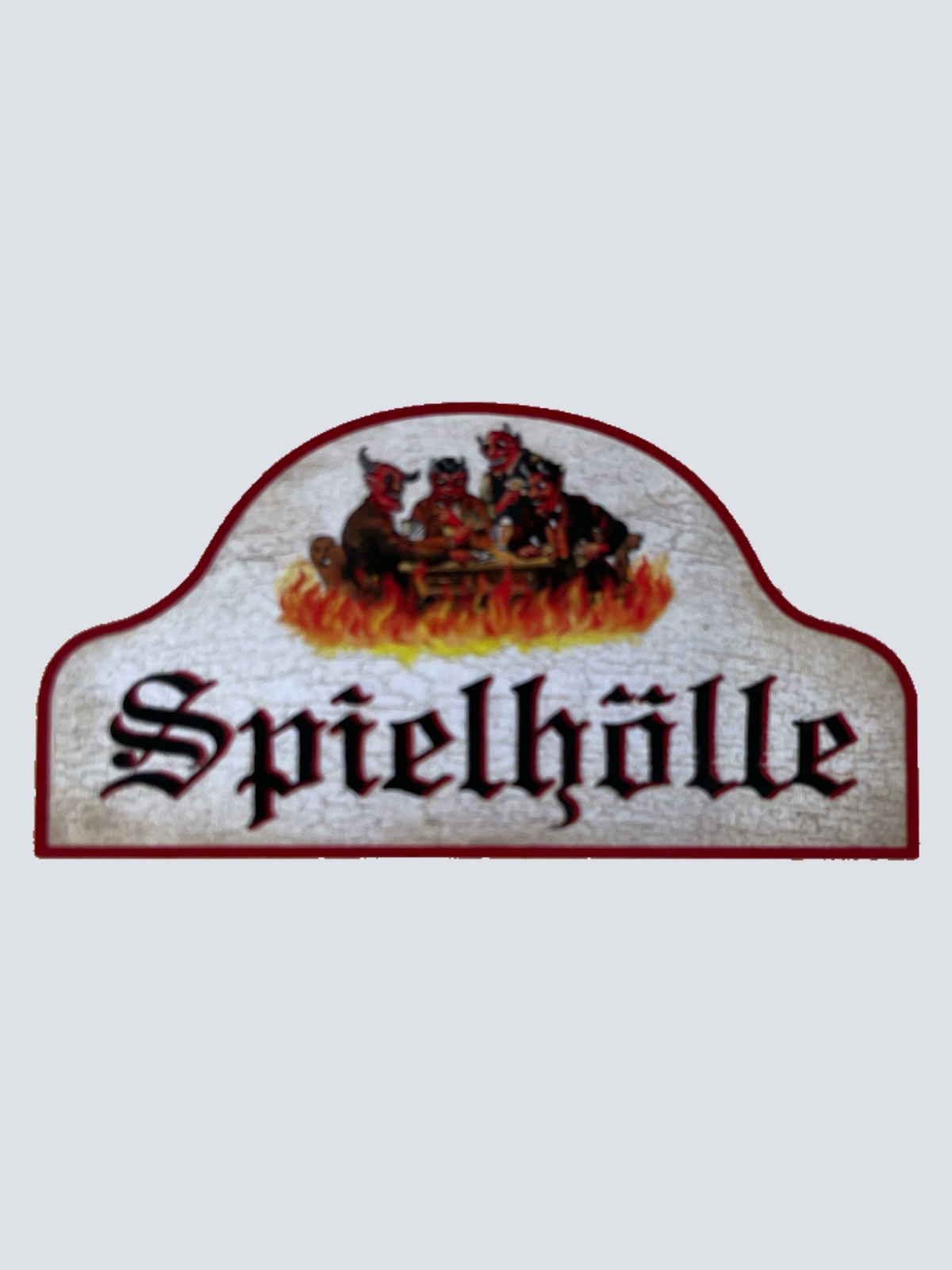 KuK Nostalgie Holzschild Spielhölle Spielen Glücksspiel Gaming Karten Schild