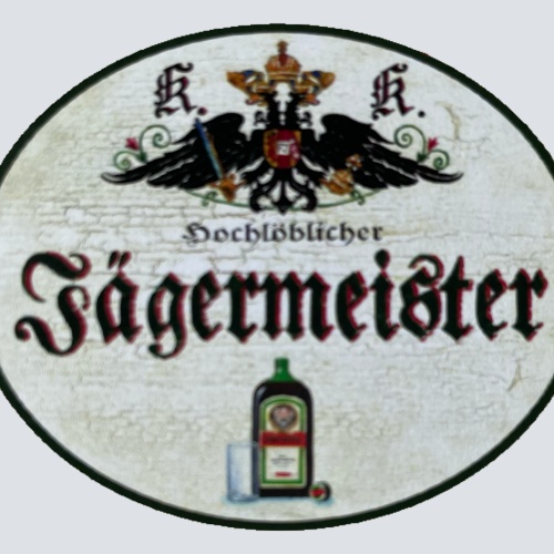 KuK Nostalgie Holzschild Hochlöblicher Jägermeister Alkohol Getränk Jagd Schild