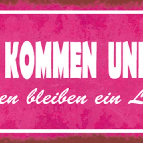 Schild Männer Kommen & Gehen Freundinnen Bleiben Ein Leben Lang 27x10