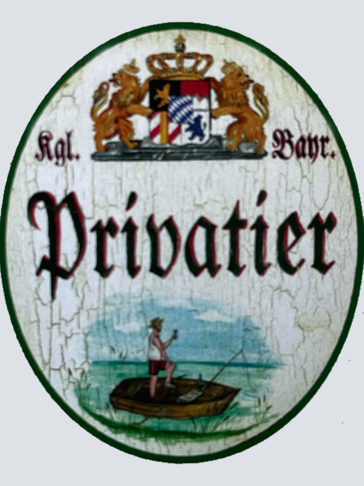 Nostalgie Holzschild Bayern Königlich Bayerischer Privatier Arbeit Leben Schild