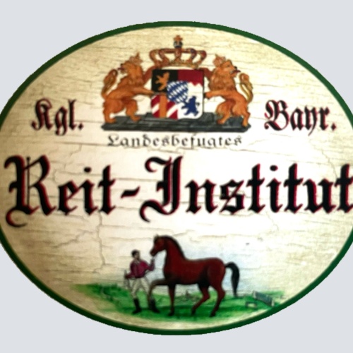 Nostalgie Holzschild Bayern Königlich Bayerisches Reit-Institut Pferd Schild