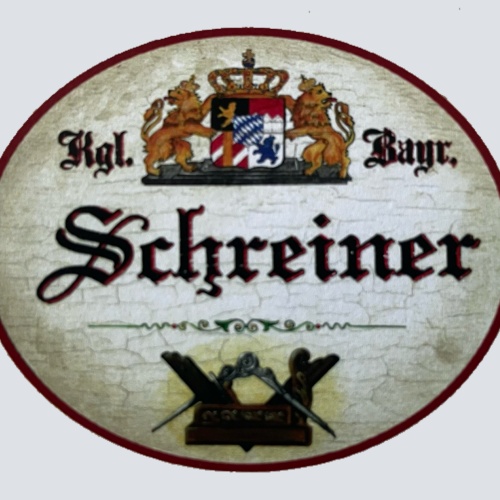 Nostalgie Holzschild Bayern Königlich Bayerischer Schreiner Tischler Schild