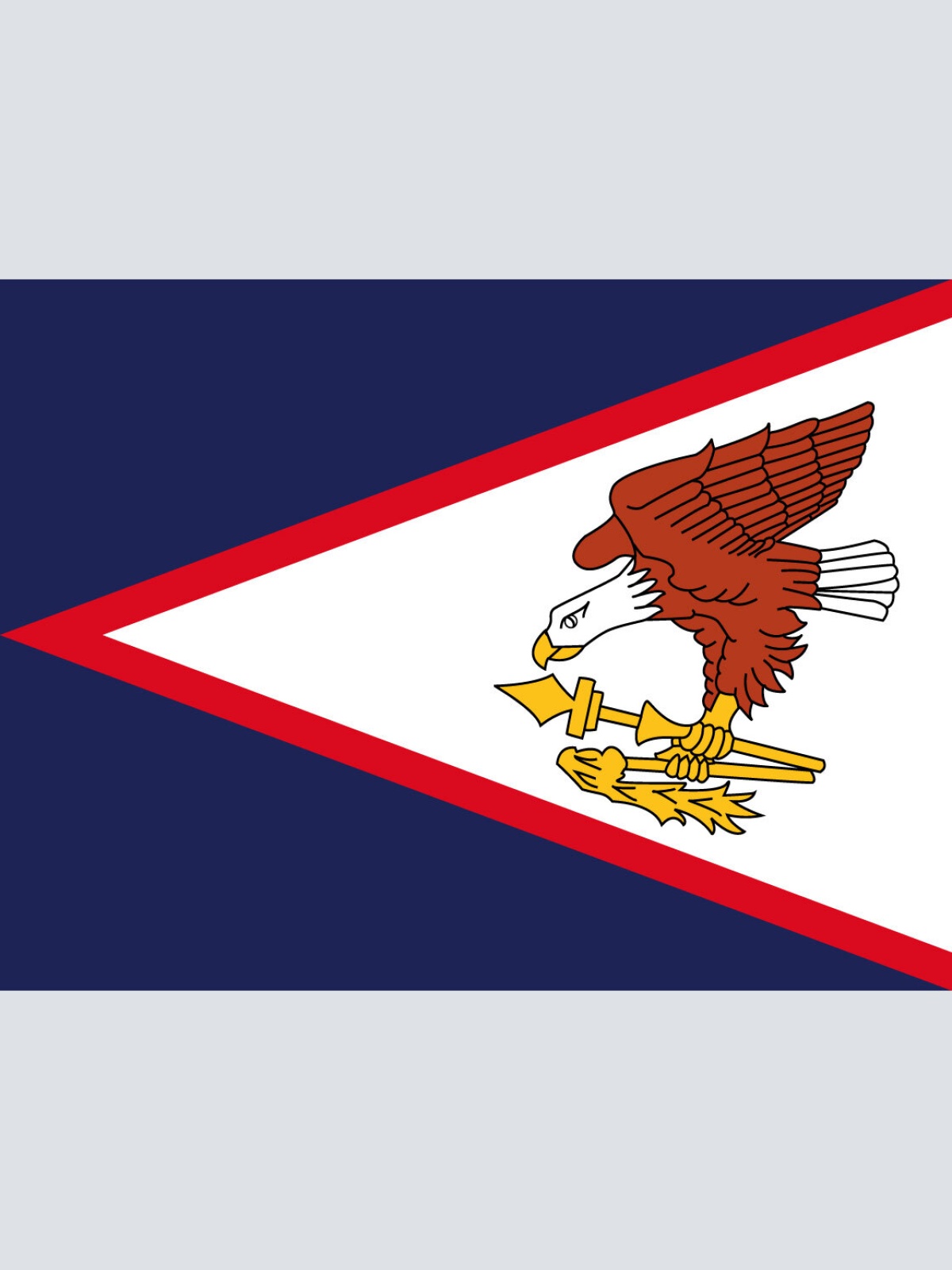 Schild Flagge Amerikanisch Samoa USA Fahne 12x18 / 20x30 / 30x40 Blech od. Holz