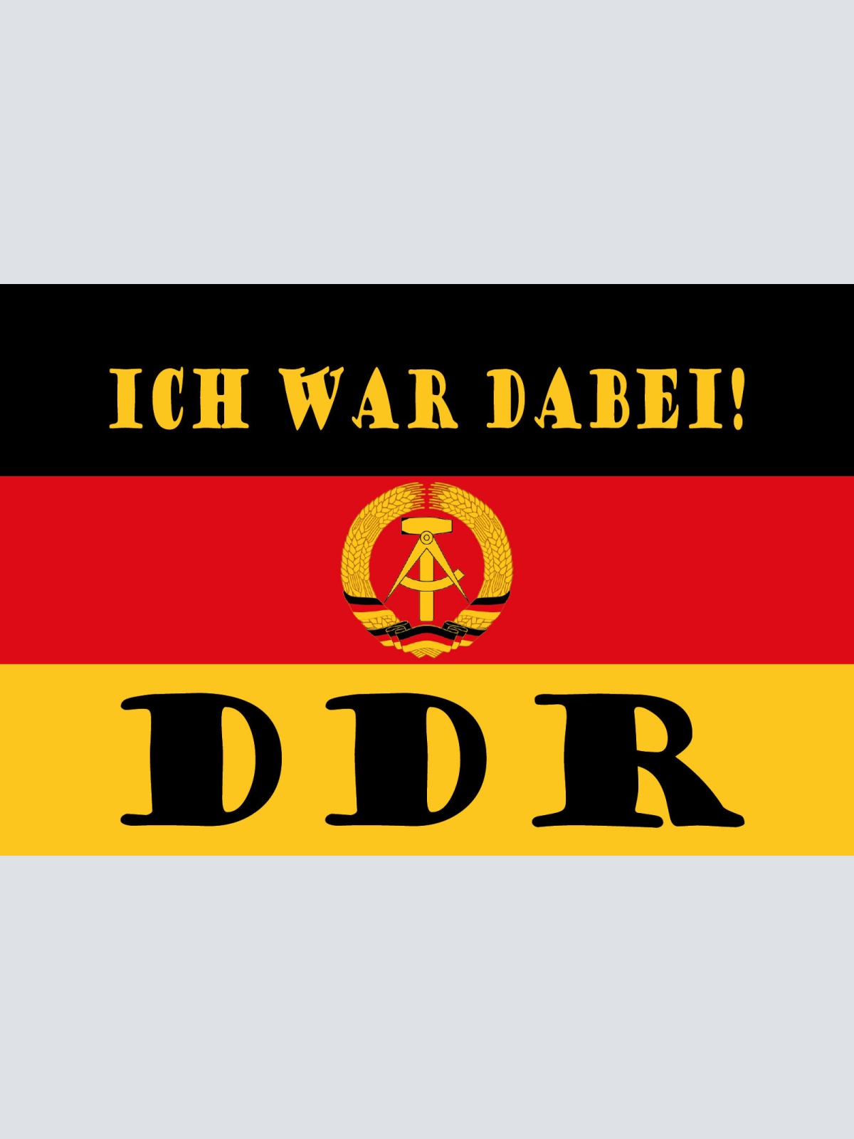 Schild DDR War dabei Ost Deutschland Osten 12x18 / 20x30 / 30x40 Blech od. Holz