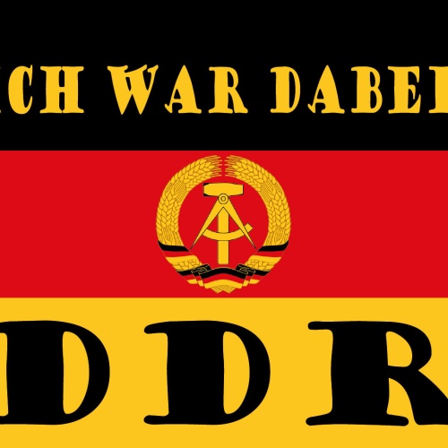 Schild DDR War dabei Ost Deutschland Osten 12x18 / 20x30 / 30x40 Blech od. Holz