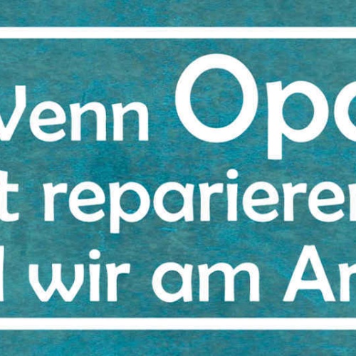 Schild Wenn Opa Es Nicht Reparieren Kann Sind Wir Am Arsch 27x10 Blech od.Holz