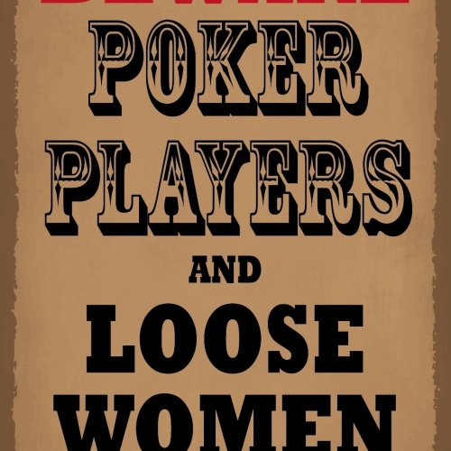 Schild Poker Spieler Woman Frauen Bude Lokal 12x18 / 20x30 / 30x40 Blech od.Holz