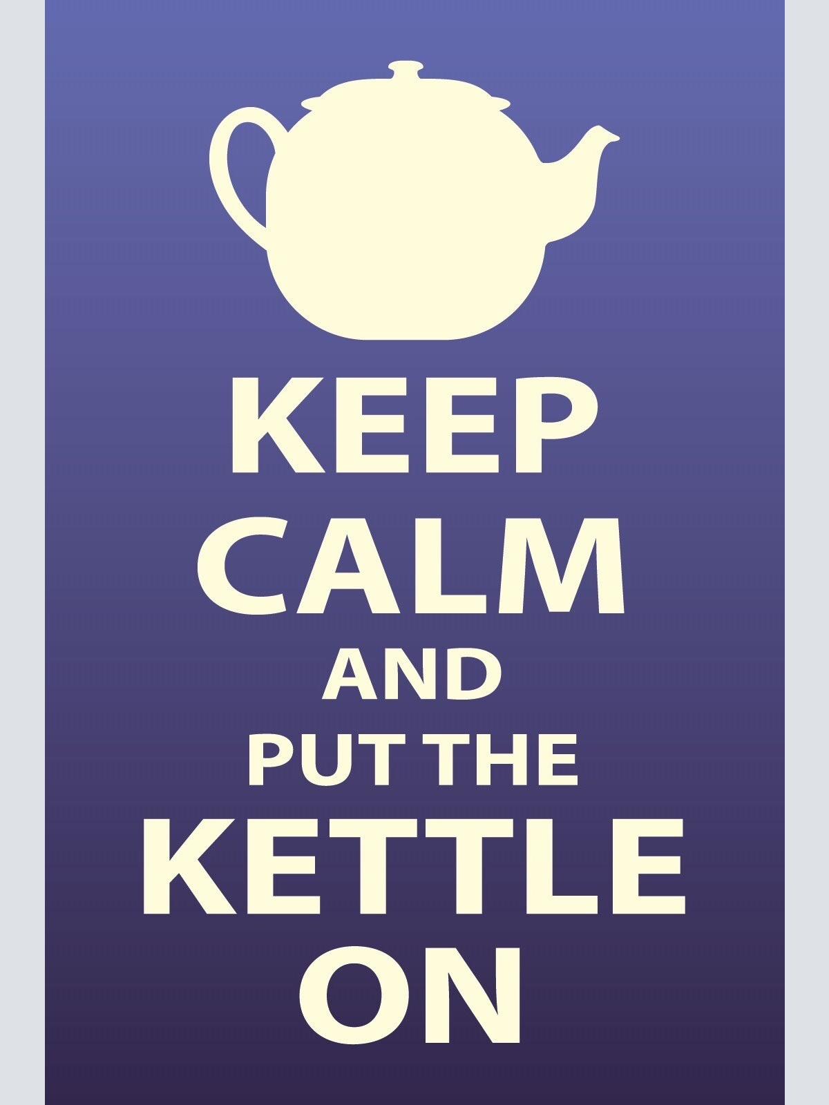 Schild Keep Calm Kettle Kessel Tee Kaffee 12x18 / 20x30 / 30x40 Blech od. Holz
