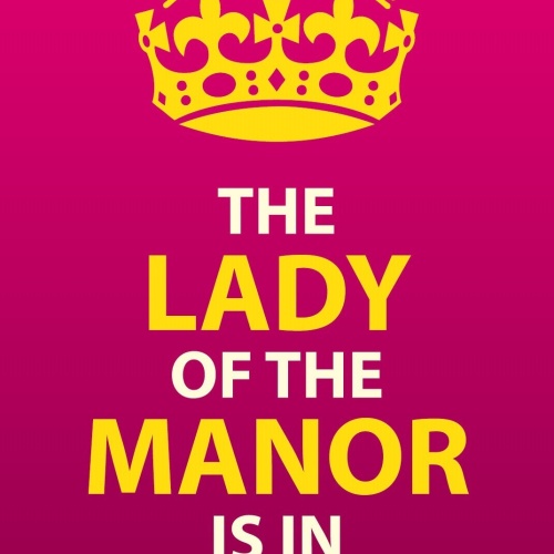 Schild Lady Manor Residence Dame des Hauses 12x18 / 20x30 / 30x40 Blech od. Holz