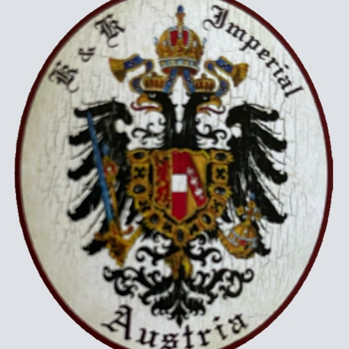 Nostalgie Holzschild KuK Imperial Austria Österreich Doppeladler Wappen Schild