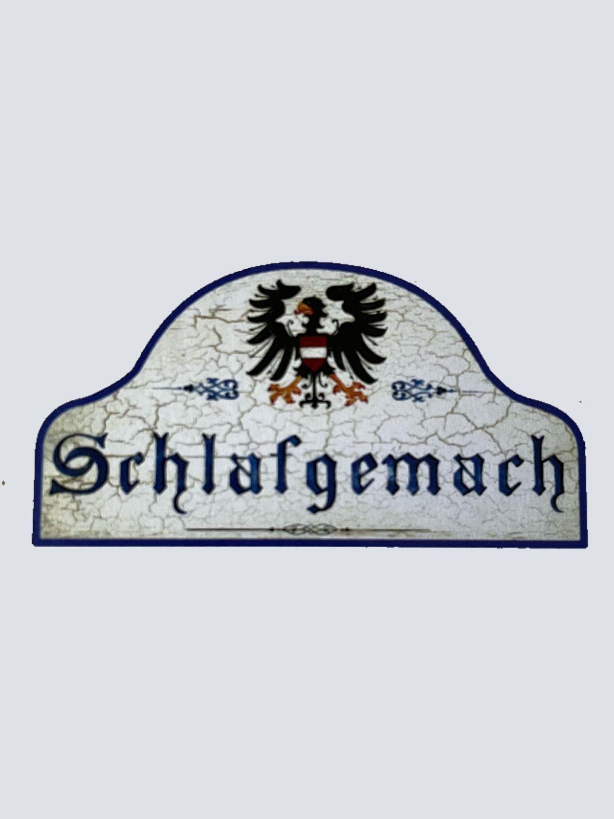 Nostalgie Holzschild Schlafgemach Schlafzimmer Schlafen Bett KuK Schild